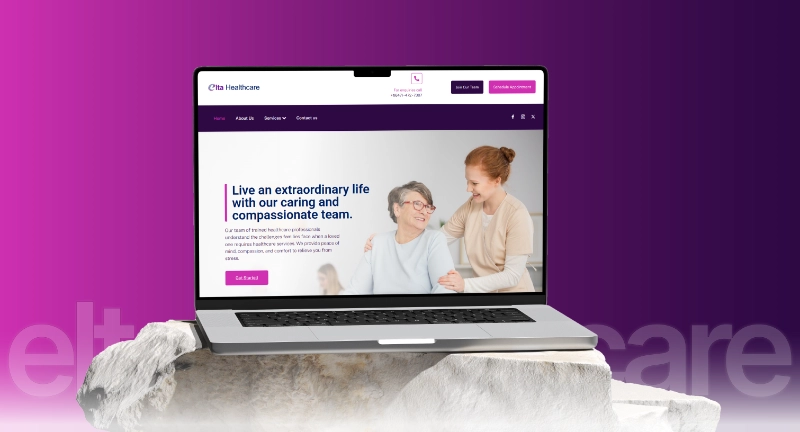 Website design project for a healthcare  business, Elta Healthcare developed by Kaltech Consultancy